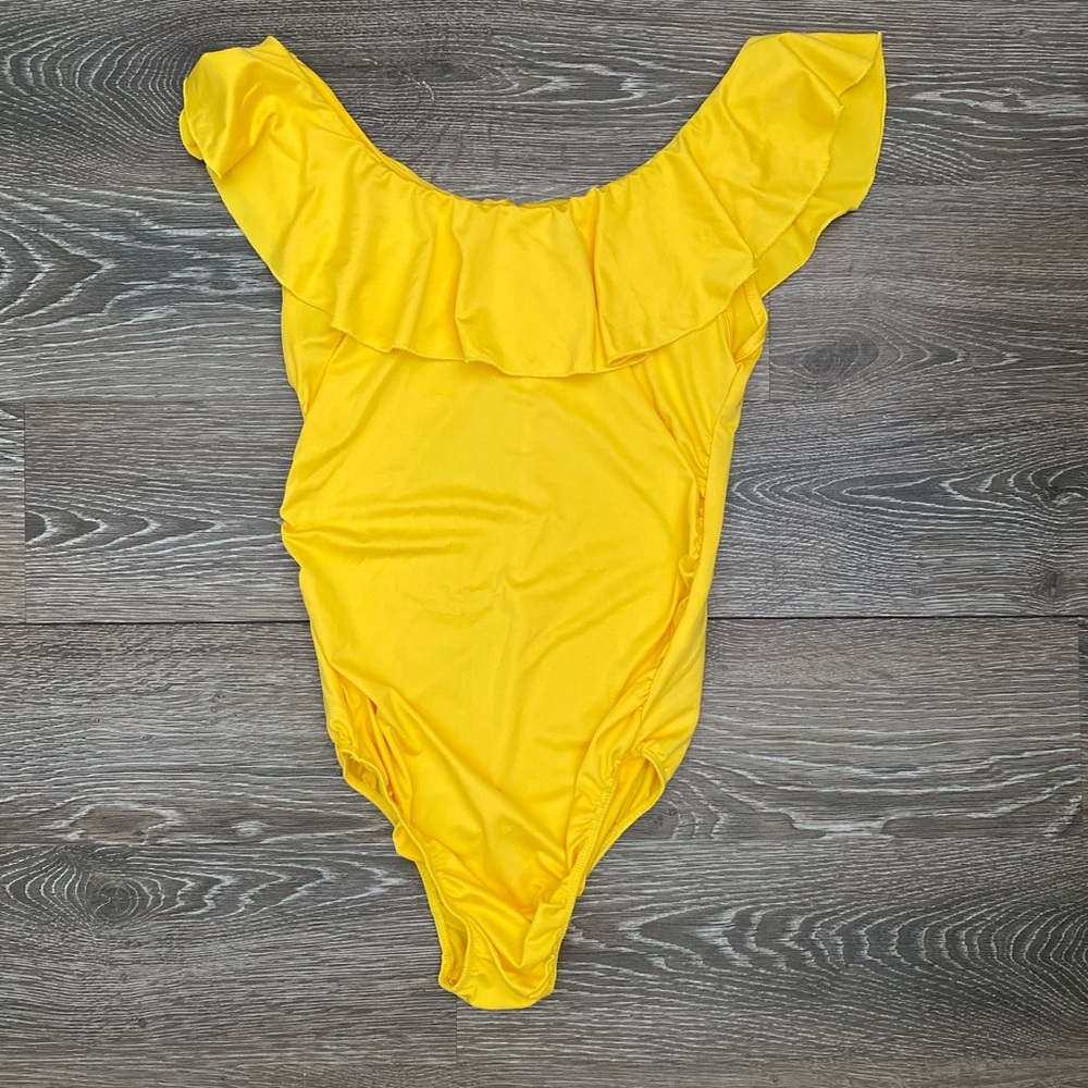 Yellow One-Piece Swimsuit